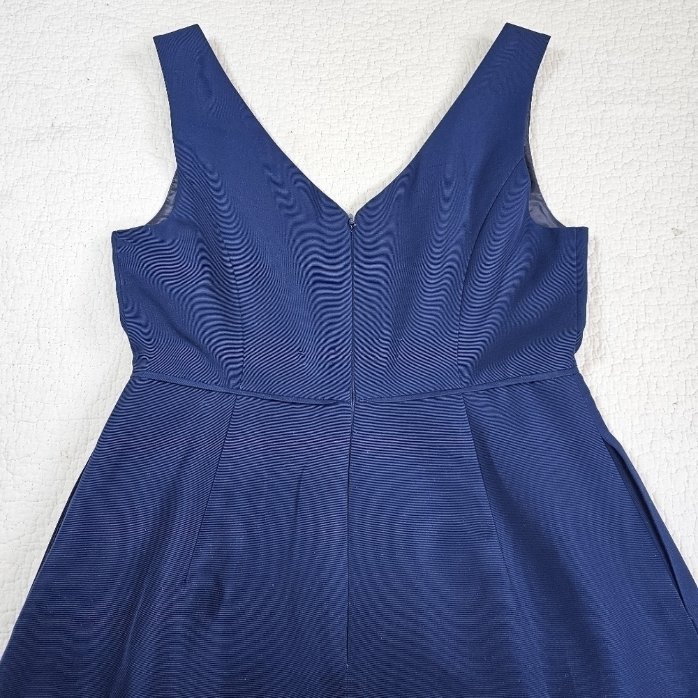 J. Crew Kami Fit and Flare Navy Vicose Dress - Picture 4 of 15